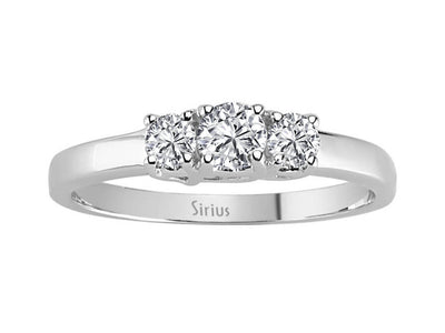 Bague trio de diamants de 0,38 carat