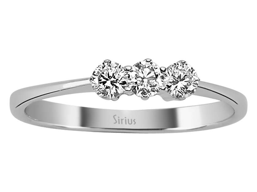0,28 Carat Diamant Tria Ring - handgefertigter Diamantschmuck aus Feingold | Sirius Diamant