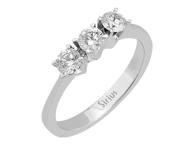 0,66 Carat Diamant Tria Ring - handgefertigter Diamantschmuck aus Feingold | Sirius Diamant