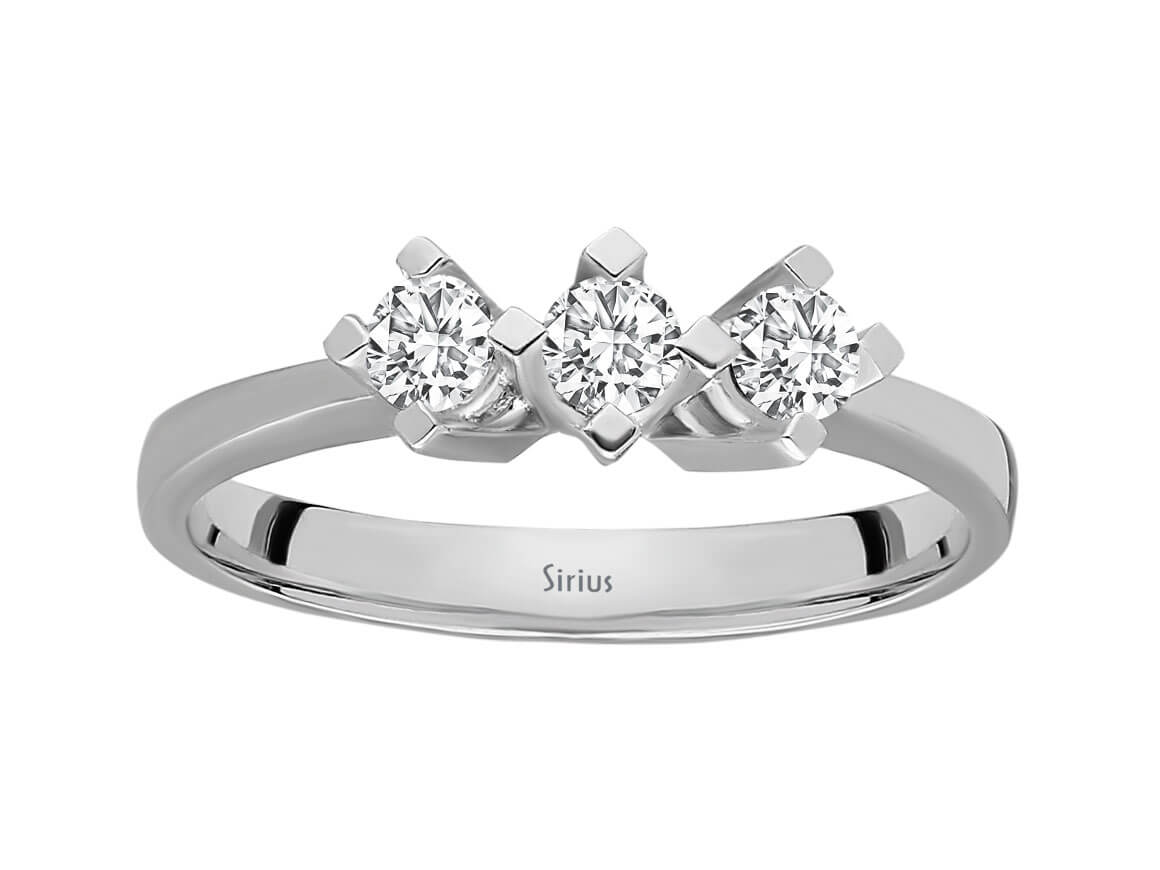 0,33 Carat Diamant Tria Ring - handgefertigter Diamantschmuck aus Feingold | Sirius Diamant