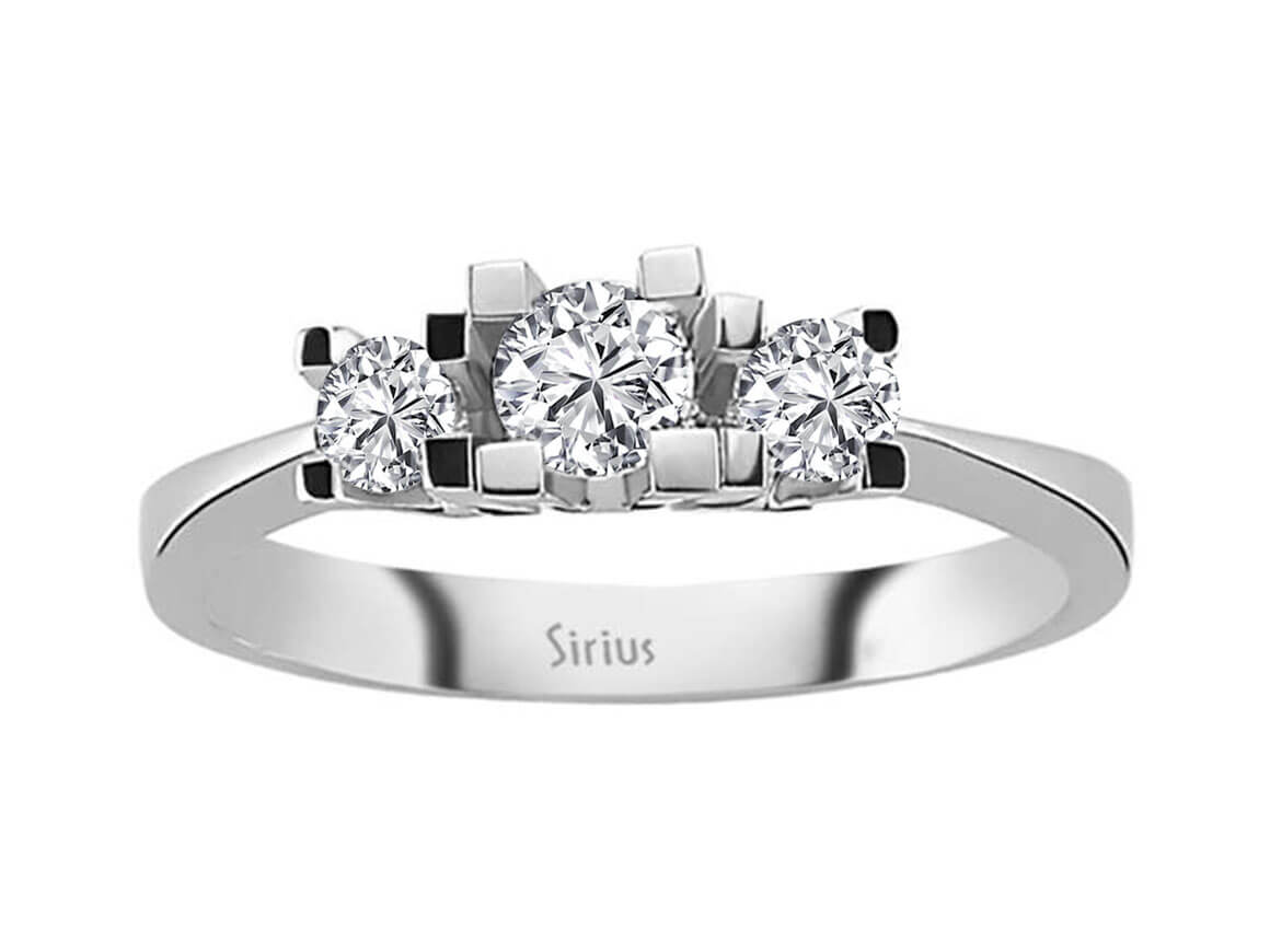 0,40 Karat Diamant Tria Ring - handgefertigter Diamantschmuck aus Feingold | Sirius Diamant