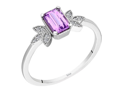 Diamond and Lilac Amethyst Ring