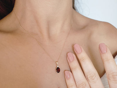 Diamond and Oval Pink Radoolite Necklace