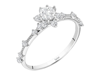 Diamond and white sapphire Elurra ring in 14K white gold
