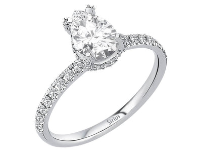 Diamond and Drop White Sapphire Venus Gala Ring