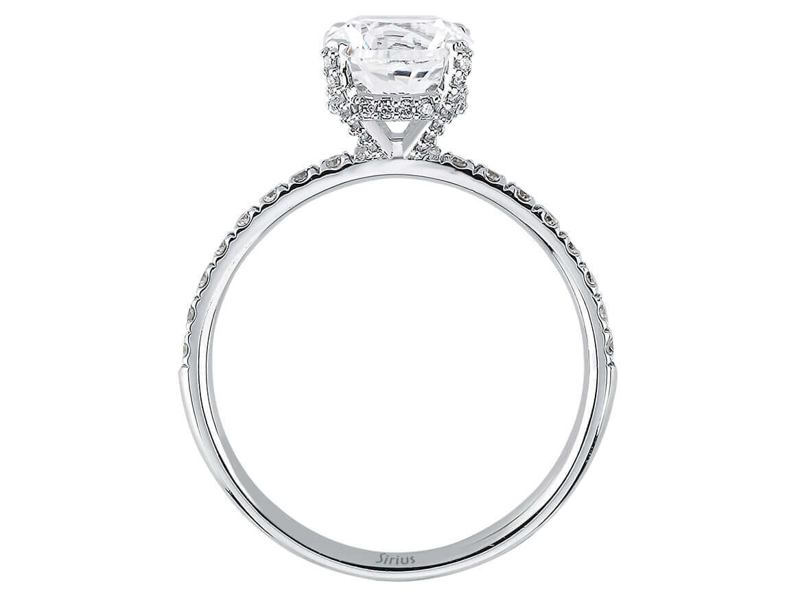 Diamant und Weißer Saphir Venus Rosa Ring - handgefertigter Diamantschmuck aus Feingold | Sirius Diamant