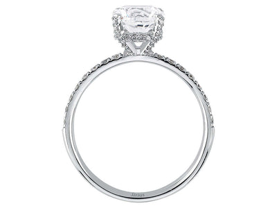 Diamond and White Sapphire Venus Pink Ring
