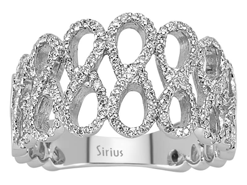 0.55 carat diamond infinity ring in 14 K white gold