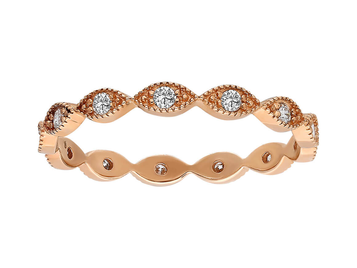 Diamant rundum Vintage Allianz - handgefertigter Diamantschmuck aus Feingold | Sirius Diamant