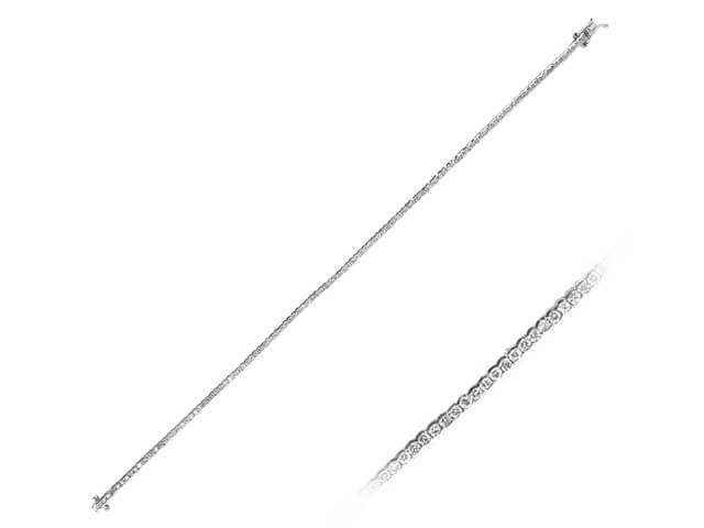 1.92 carat diamond tennis bracelet in 14 K white gold