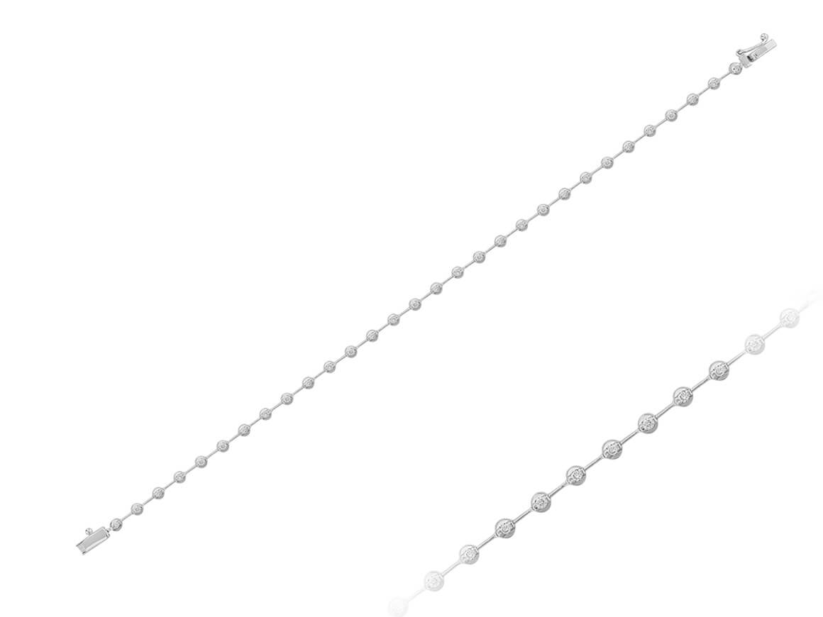 0,49 Karat Diamant Tennis Armband - handgefertigter Diamantschmuck aus Feingold | Sirius Diamant