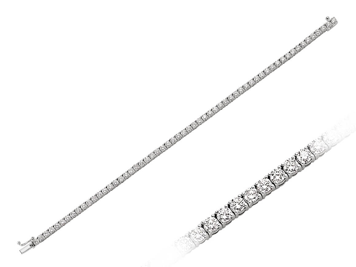 5,05 Karat Diamant Tennis Armband - handgefertigter Diamantschmuck aus Feingold | Sirius Diamant