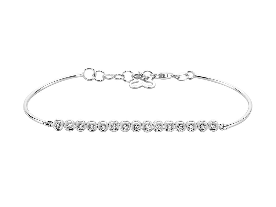 Bracelet tennis en or blanc 14 carats avec diamants de 0,27 carat