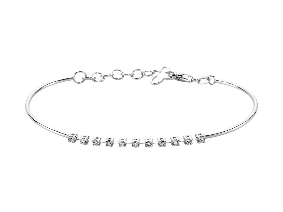 Bracelet tennis en or blanc 14 carats avec diamants de 0,36 carat