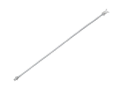 Bracelet tennis en or blanc 14 carats avec diamants de 1,70 carat 