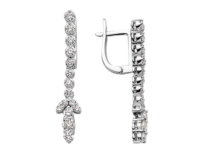 1,66 Carat Diamant Tennis Ohrhänger - handgefertigter Diamantschmuck aus Feingold | Sirius Diamant