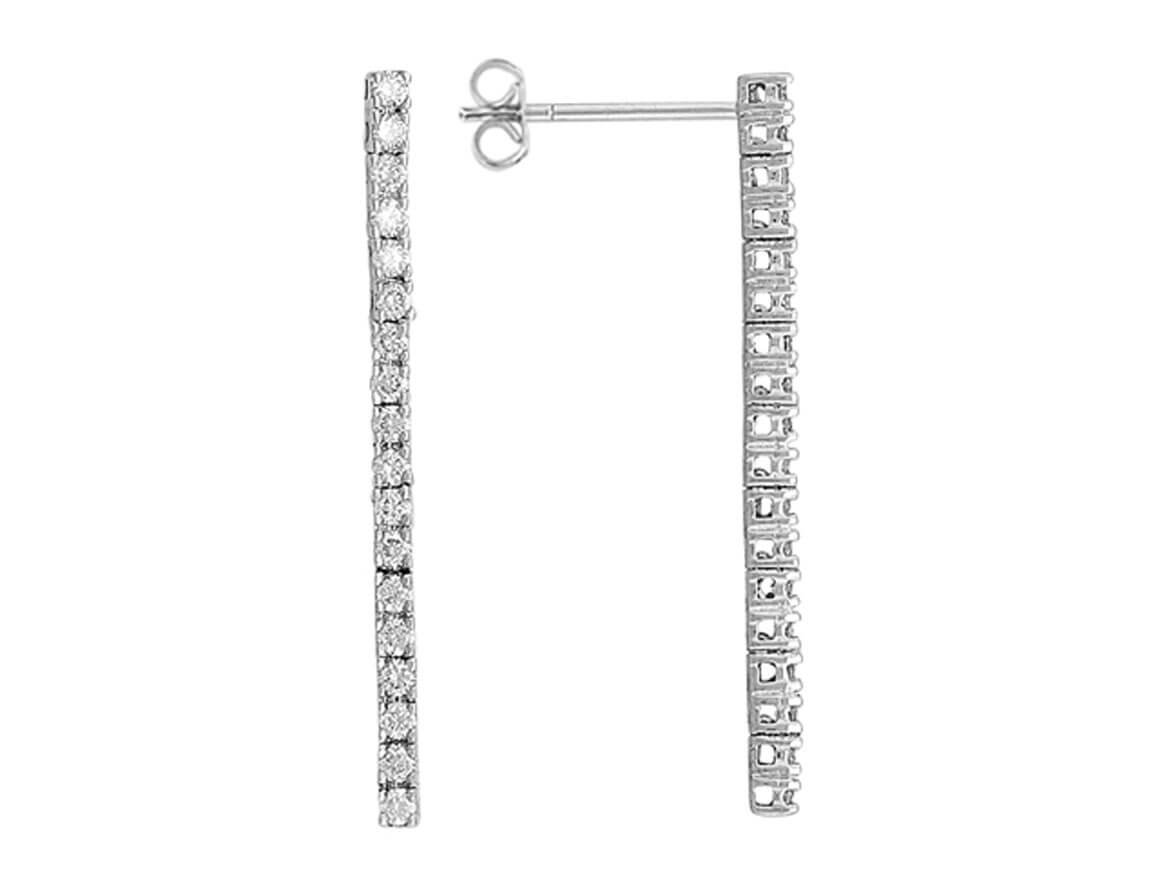 Diamant Tennis Ohrhänger - handgefertigter Diamantschmuck aus Feingold | Sirius Diamant