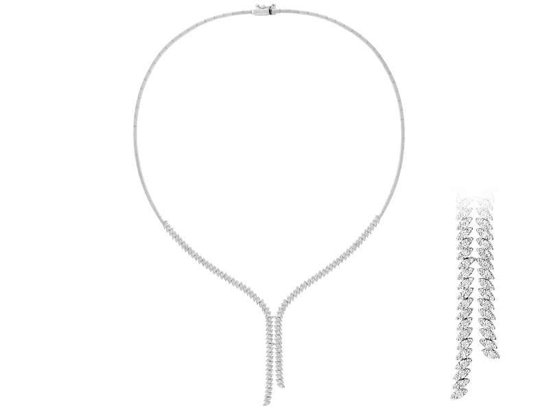 3,01 Karat Diamant Tennis Collier - handgefertigter Diamantschmuck aus Feingold | Sirius Diamant