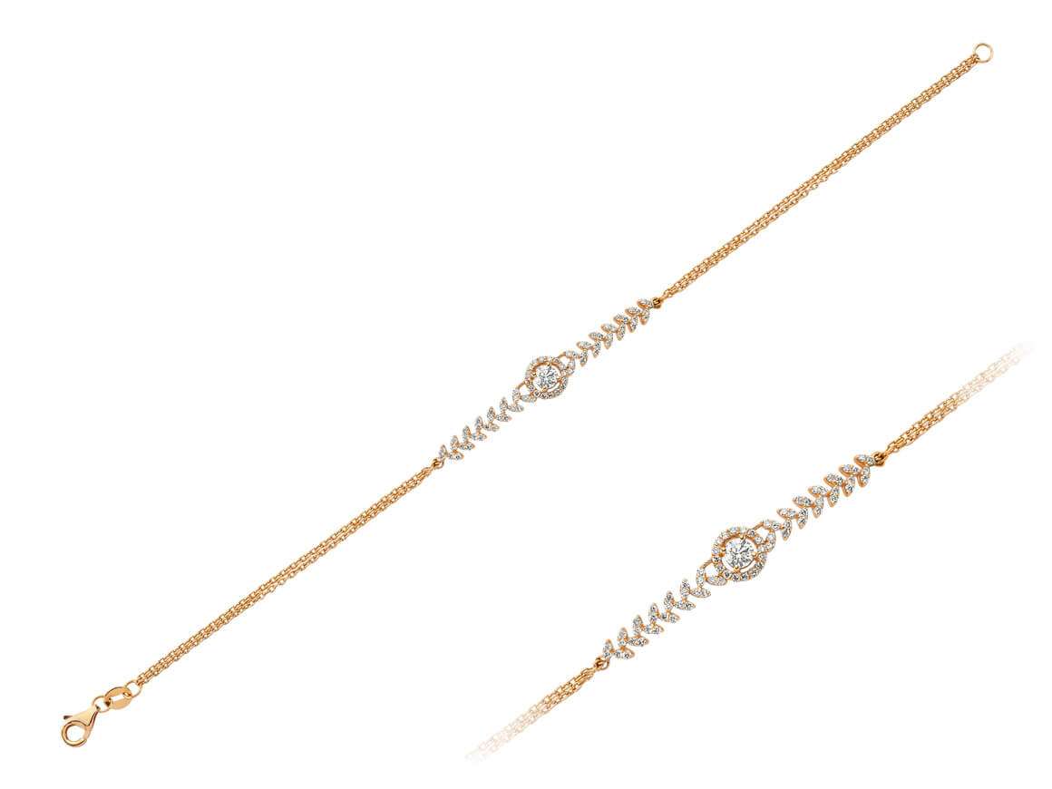 Diamond Olive Branch Bracelet