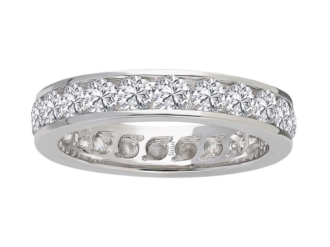 1,70 Carat Diamant rundum Allianz Ring in 14 K Weißgold - handgefertigter Diamantschmuck aus Feingold | Sirius Diamant