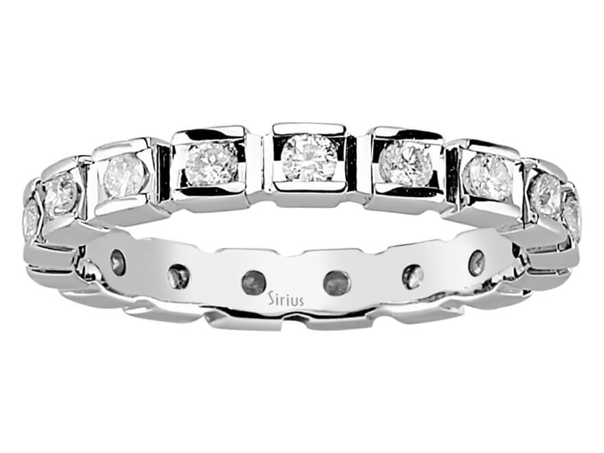 0,61 Karat Diamant rundum Allianz - handgefertigter Diamantschmuck aus Feingold | Sirius Diamant