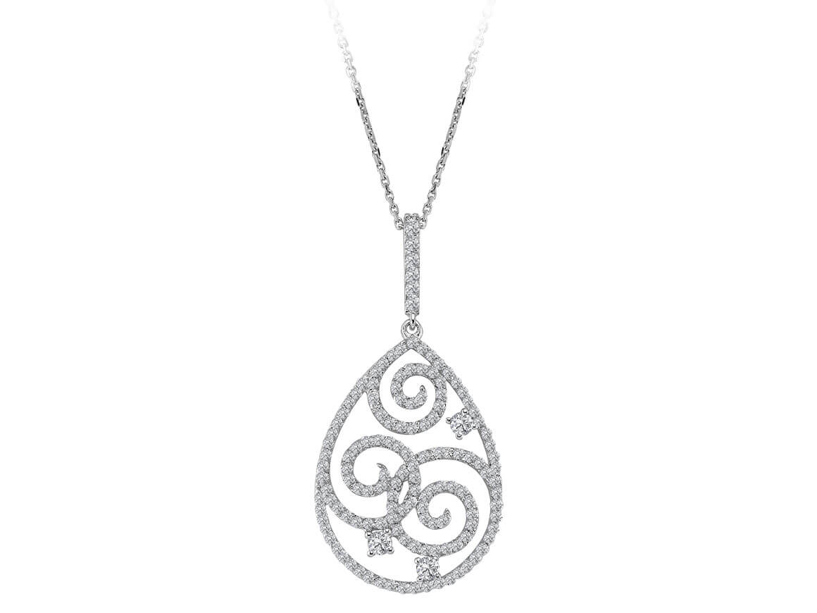 0.86 carat diamond necklace