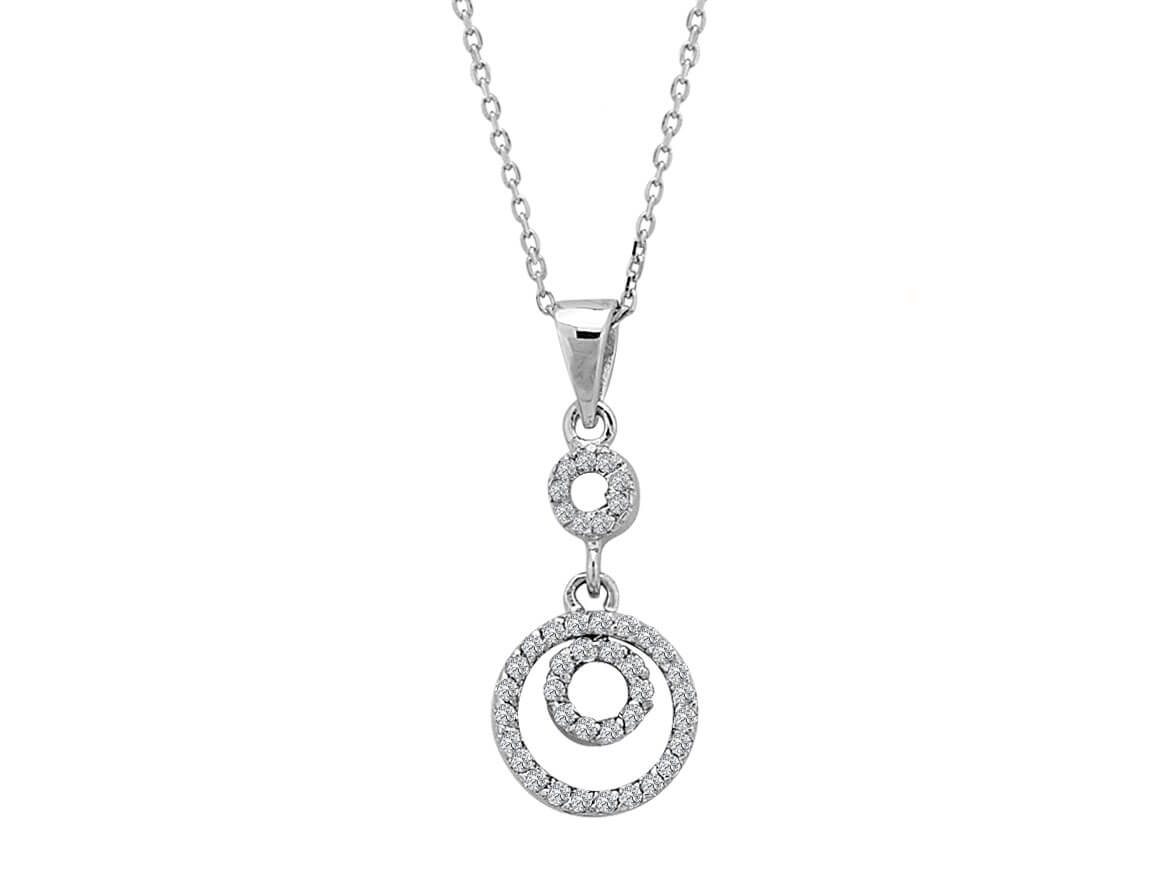 Diamond intertwined round necklace