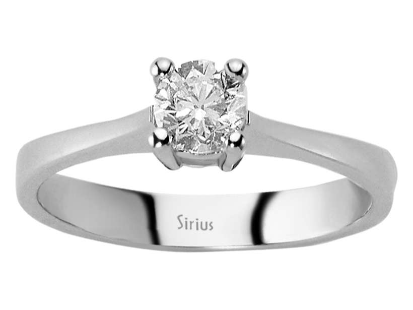 0,46 Karat Diamant Solitär Ring - handgefertigter Diamantschmuck aus Feingold | Sirius Diamant