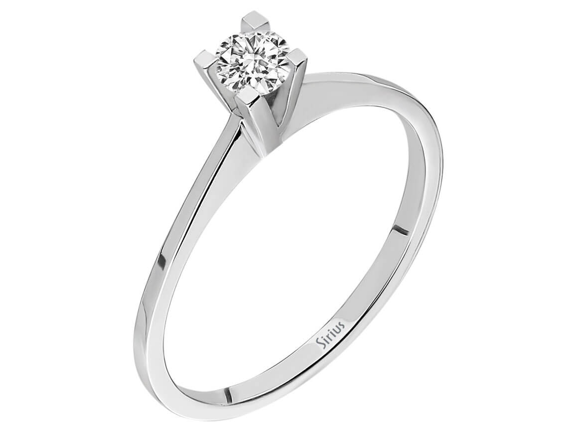 0,30 Karat Diamant Solitär Ring - handgefertigter Diamantschmuck aus Feingold | Sirius Diamant