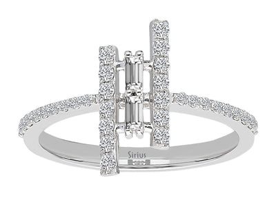 E Color 0.33 Carat Baguette Diamond Ring