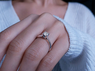 0.41 carat diamond solitaire ring