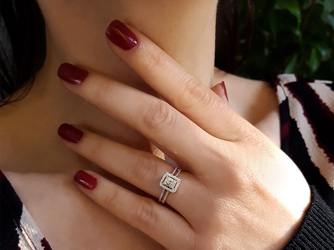 0.42 Carat Baguette Diamond Ring