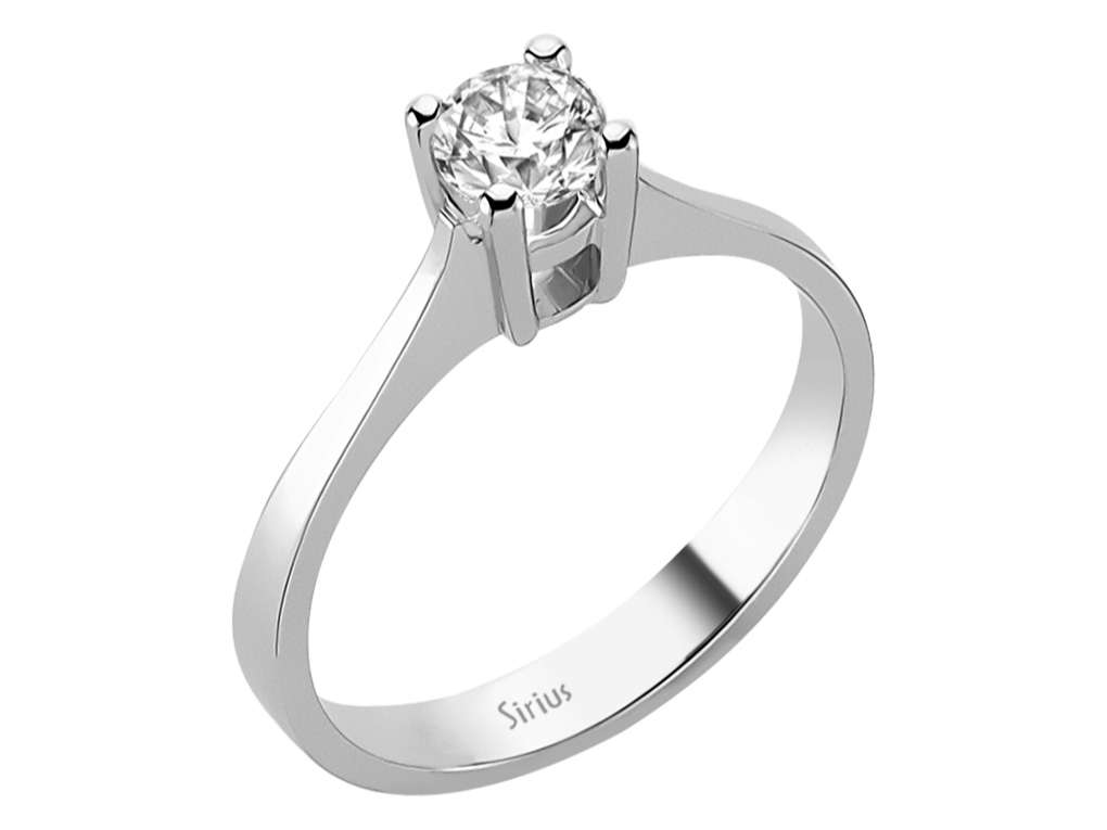 0,46 Karat Diamant Solitär Ring - handgefertigter Diamantschmuck aus Feingold | Sirius Diamant