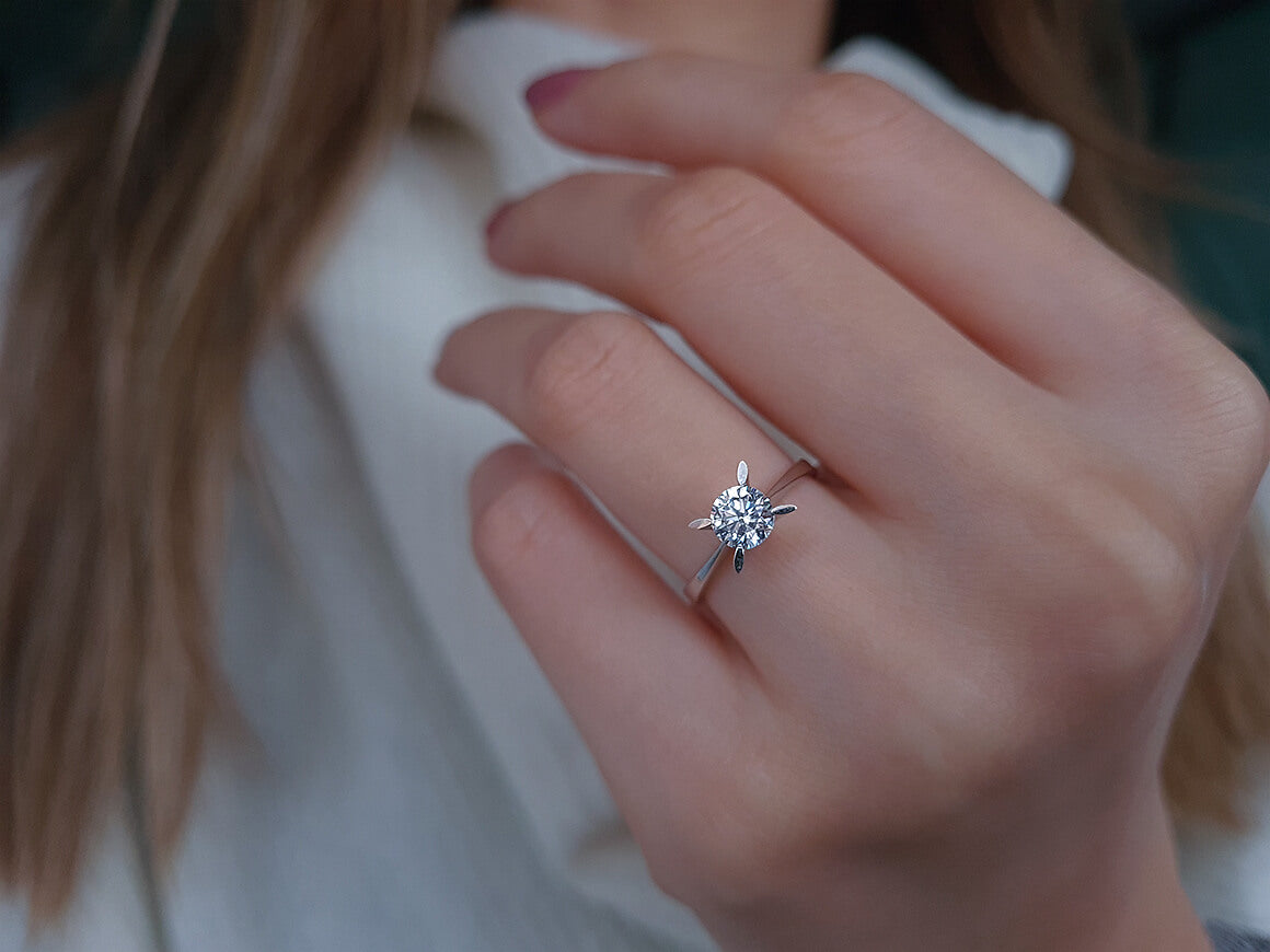 Bague solitaire en diamant de 0,60 carat