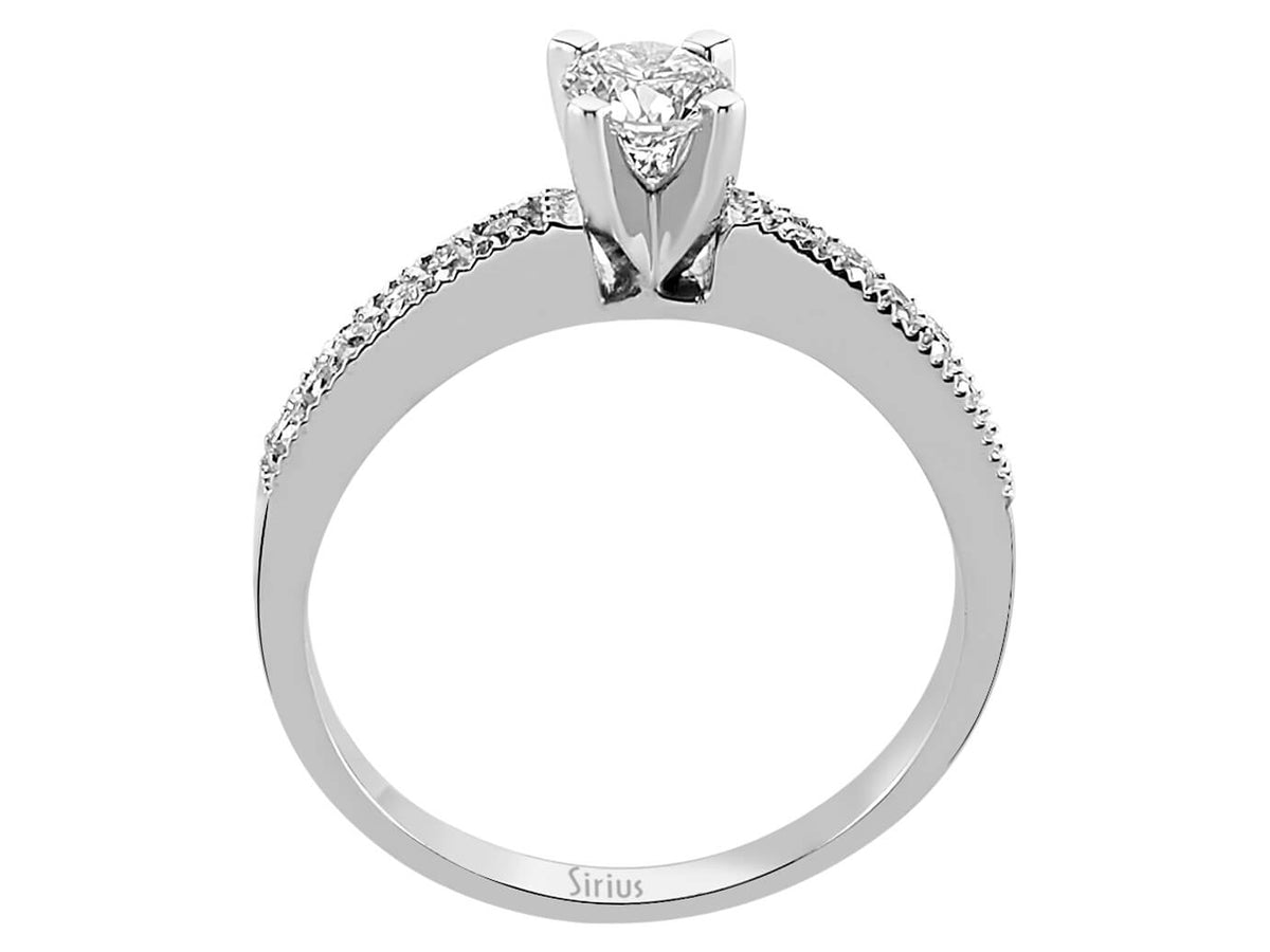 0,55 Karat Diamant Solitär Ring - handgefertigter Diamantschmuck aus Feingold | Sirius Diamant