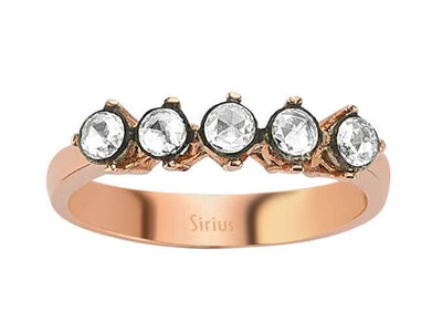 0.27 carat diamond five-stone ring