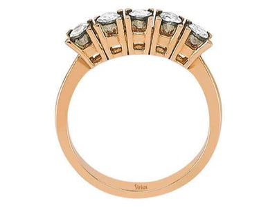 0.31 carat diamond five-stone ring