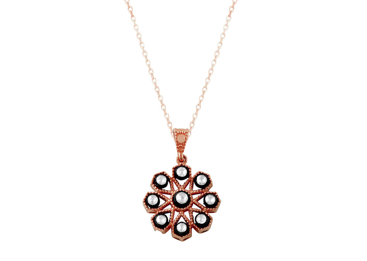 Diamond flower necklace