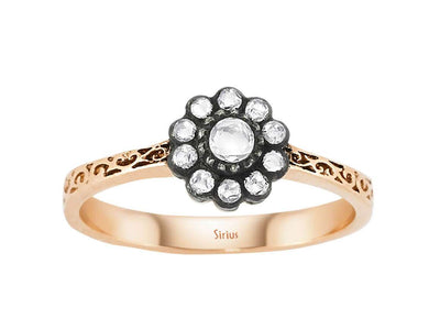 Diamond flower ring