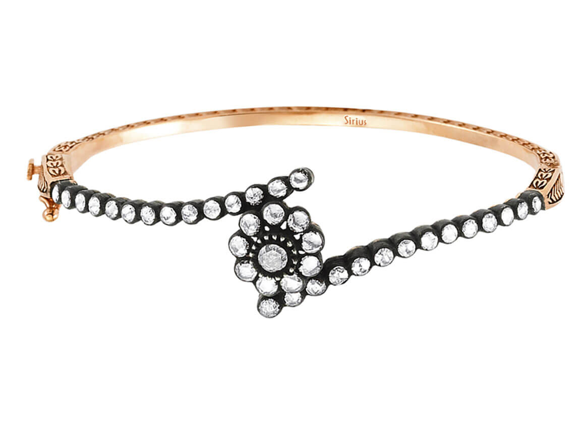 1,43 Karat Diamant-Armreif – handgefertigter Diamantschmuck aus Feingold | Sirius Diamant