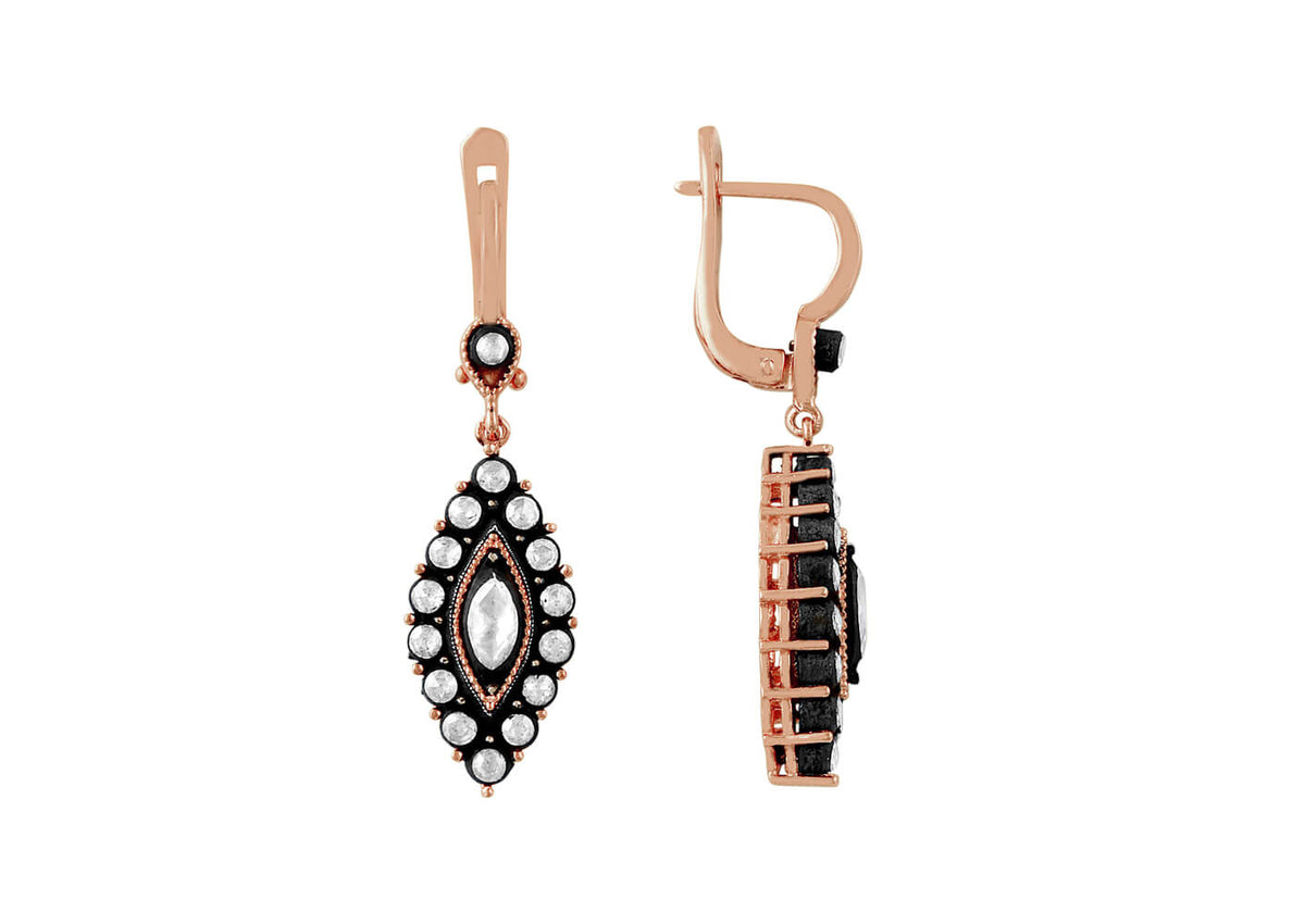 Diamant-Shuttle-Ohrringe - handgefertigter Diamantschmuck aus Feingold | Sirius Diamant
