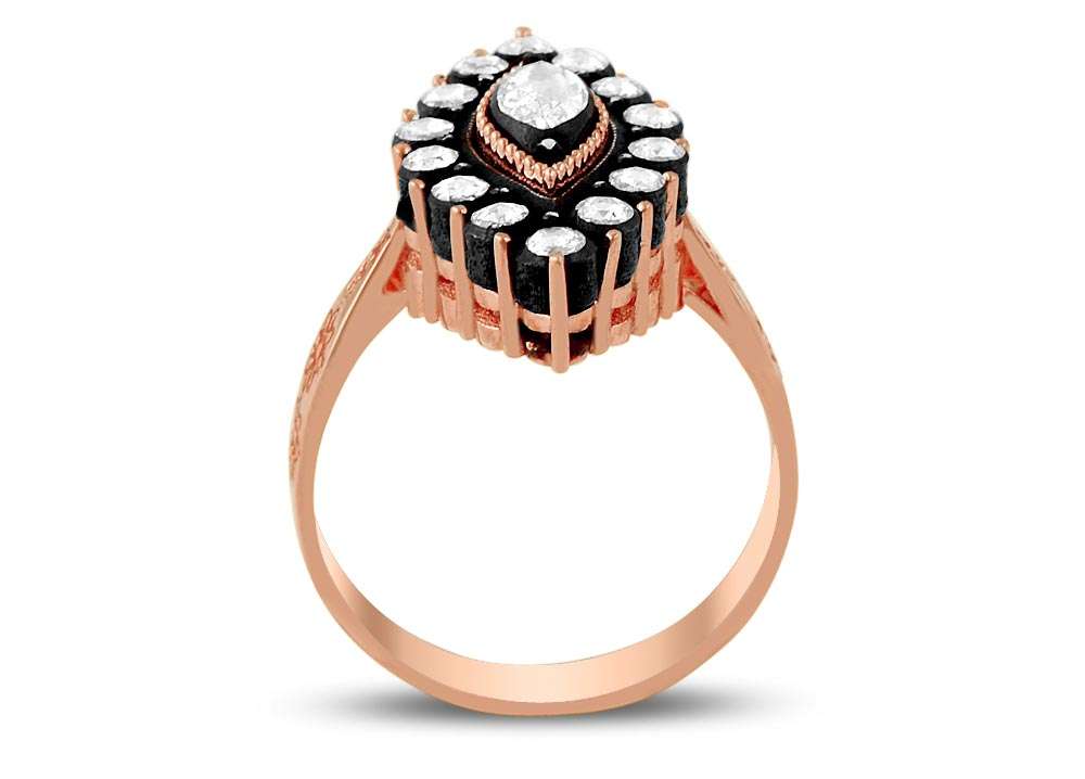 Diamant-Shuttle-Ring - handgefertigter Diamantschmuck aus Feingold | Sirius Diamant