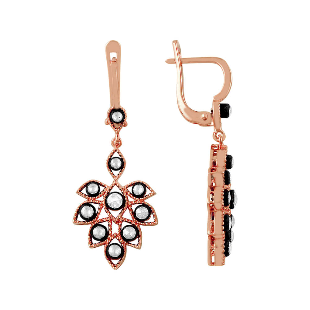 Diamant-Trauben-Ohrringe - handgefertigter Diamantschmuck aus Feingold | Sirius Diamant