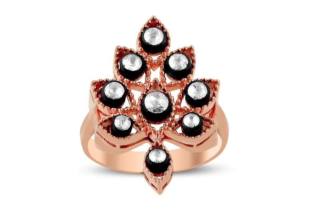 Diamant-Traubenring - handgefertigter Diamantschmuck aus Feingold | Sirius Diamant