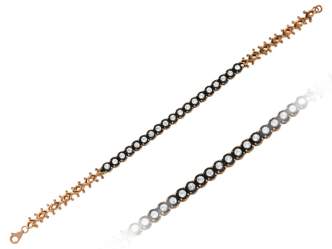 0,96 Karat Diamant-Sırataş-Armband - handgefertigter Diamantschmuck aus Feingold | Sirius Diamant