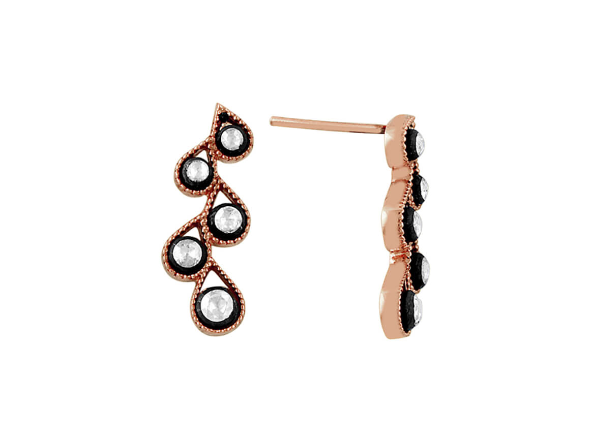 Diamond waterdrop earrings
