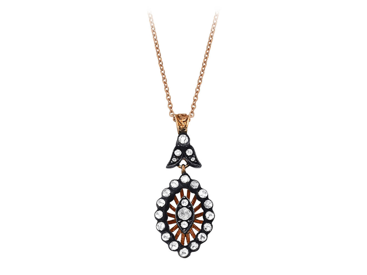 Halskette mit Diamanten und Augen - handgefertigter Diamantschmuck aus Feingold | Sirius Diamant