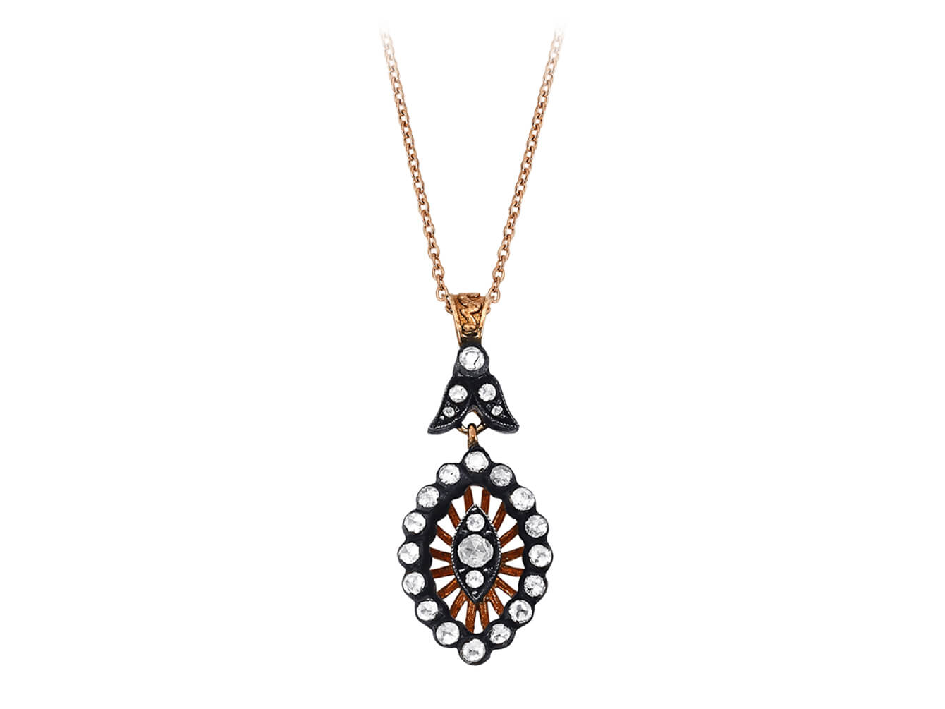 Collier avec diamants et yeux