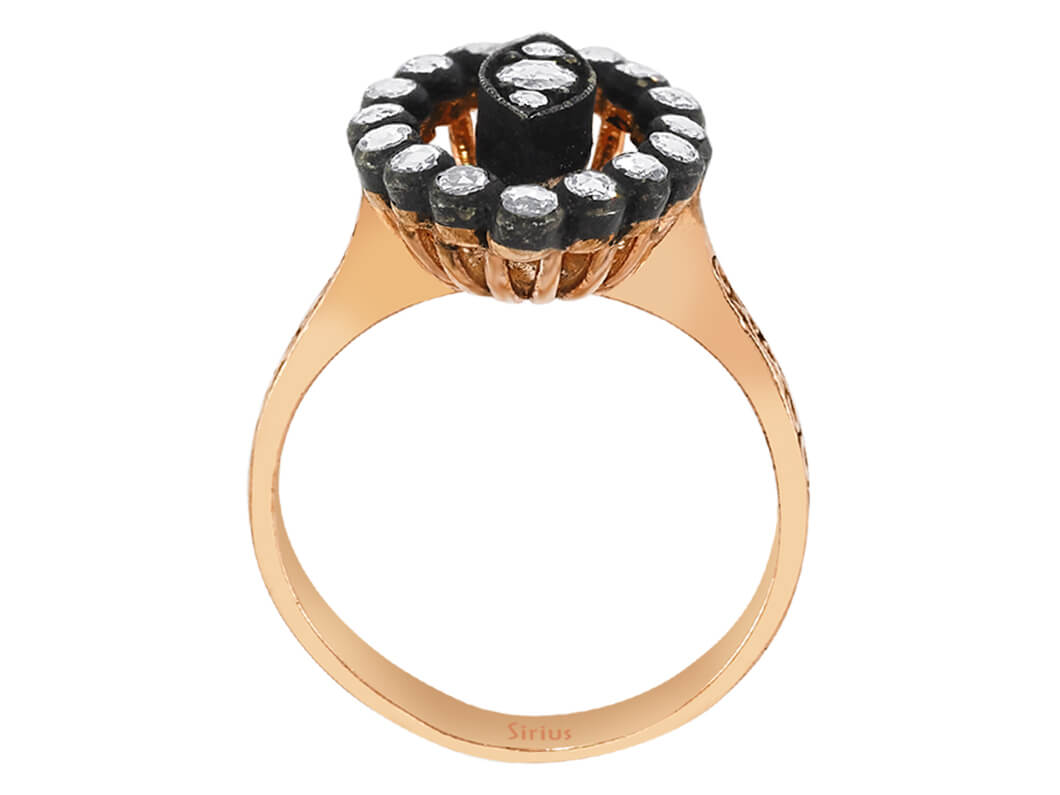 Diamant-Augenring - handgefertigter Diamantschmuck aus Feingold | Sirius Diamant