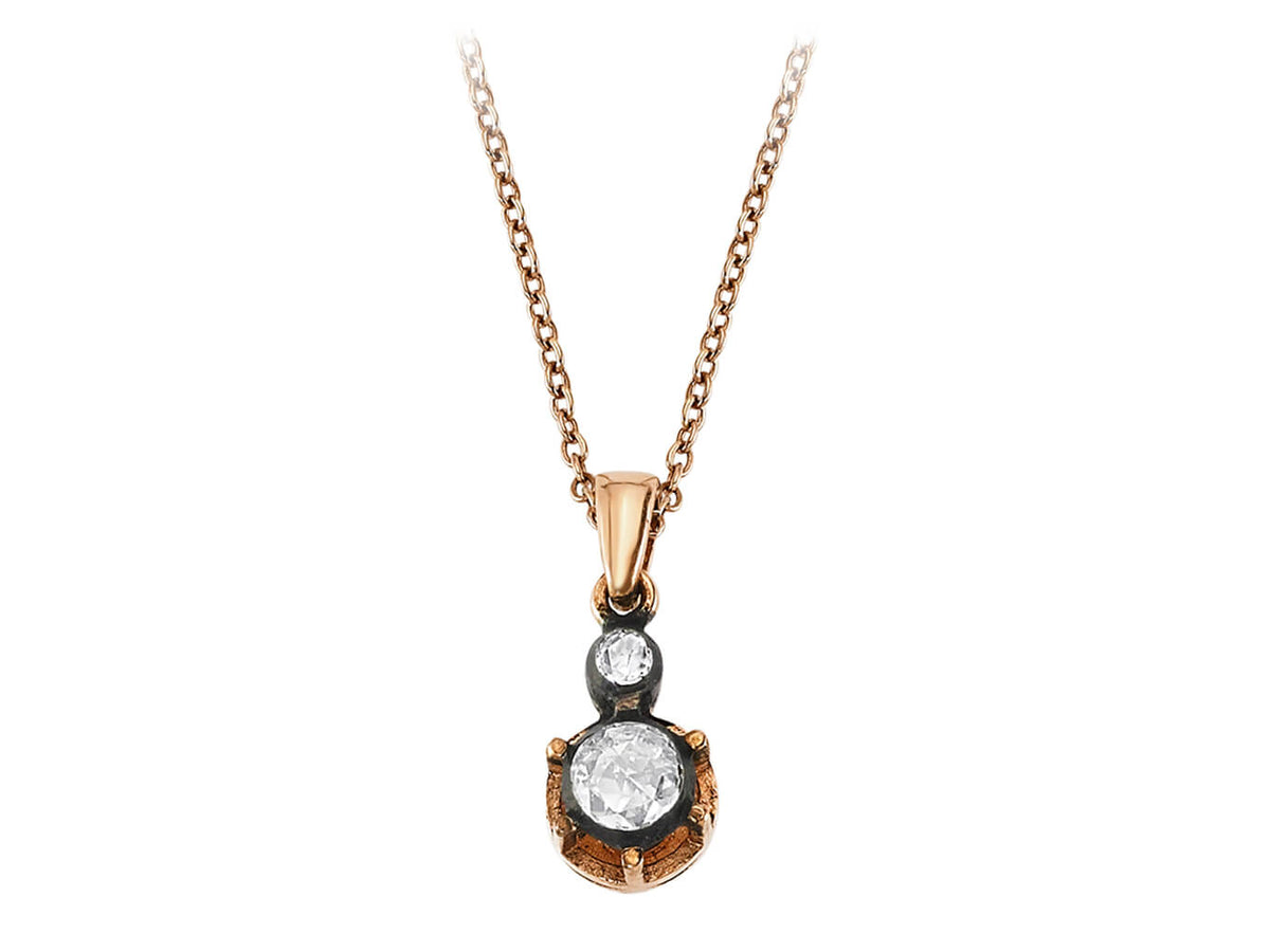 0,23 Karat Diamant-Solitär-Halskette - handgefertigter Diamantschmuck aus Feingold | Sirius Diamant